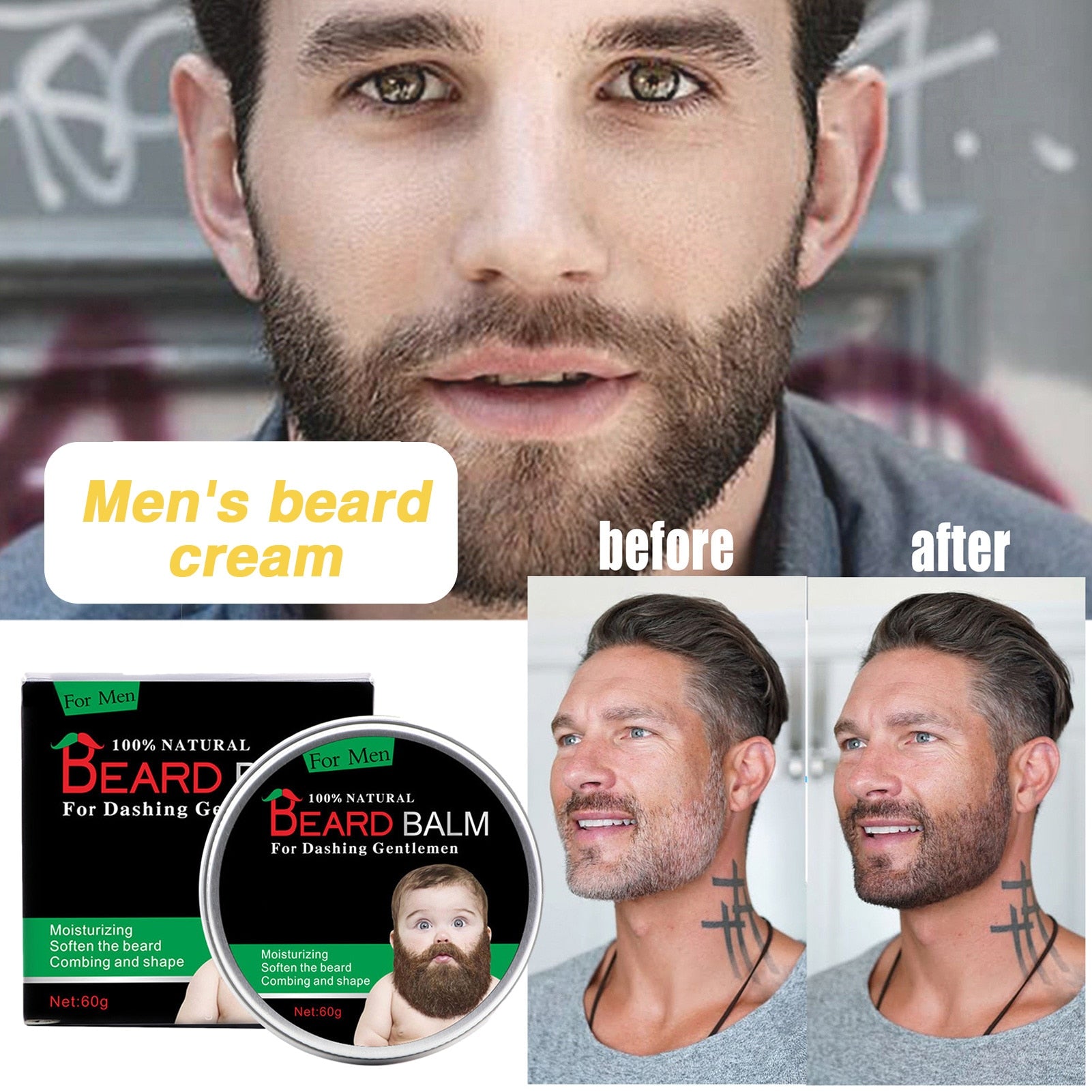 Smoothing Nutrition Organic Beard Hair Balm
