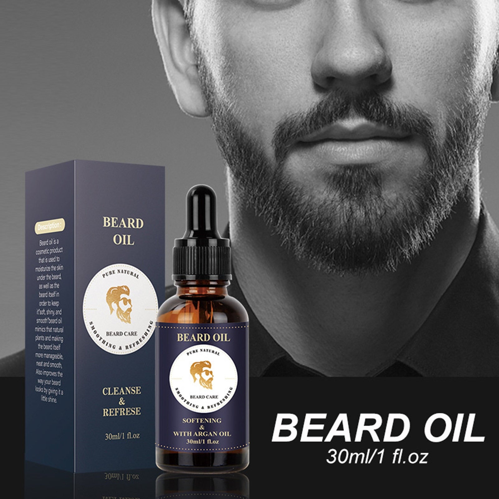 Natural Shine & Cleanse Beard Oil