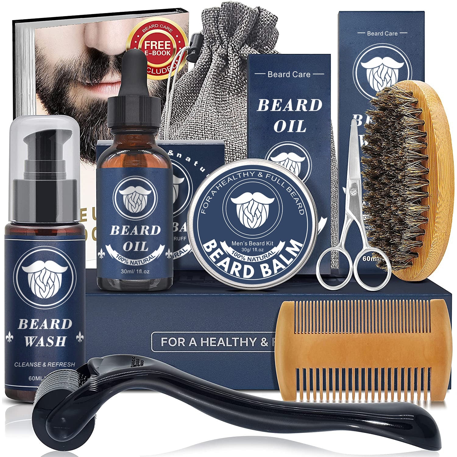 9Pcs Beard Grooming Kit